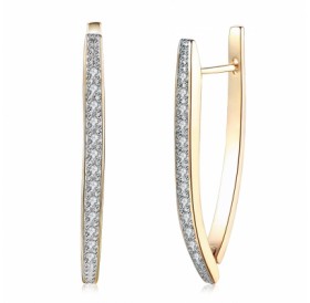 Single Row Diamond Studded Romantic Style Earring Clip