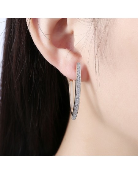 Single Row Diamond Studded Romantic Style Earring Clip