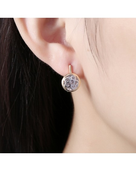 K Gold Zircon Earring Buckle Romantic Diamond Set Earring Clip