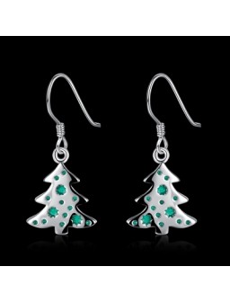 Another Silver Christmas Theme - Drop Earrings for Christmas Trees