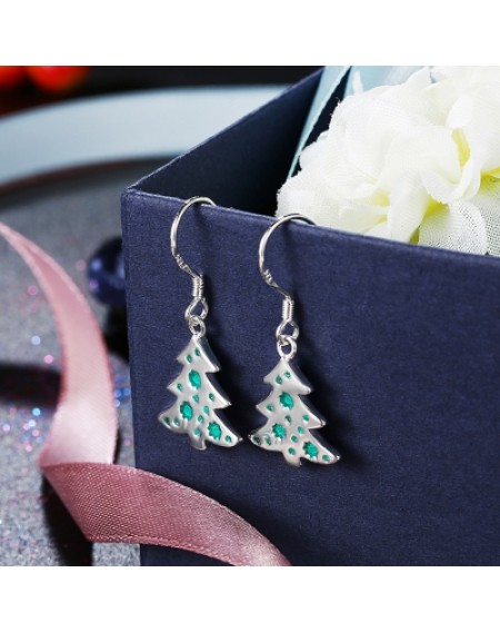 Another Silver Christmas Theme - Drop Earrings for Christmas Trees